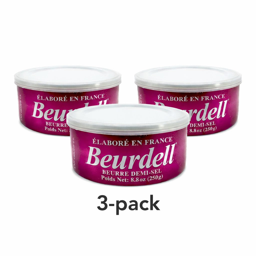 Beurdell French butter European style premium butterfat rich creamy baking croissant pastry spread 3 pack