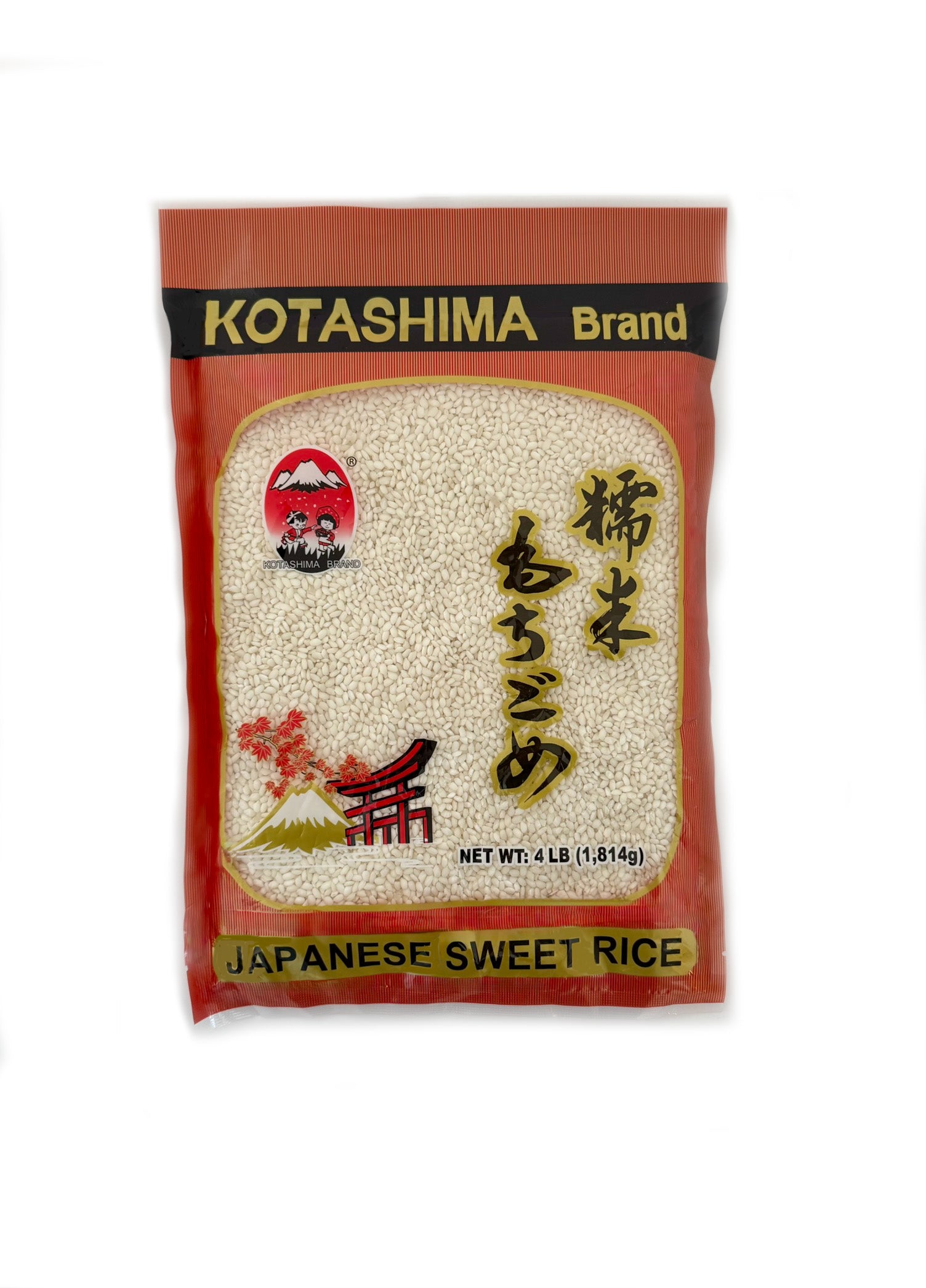 Kotashima Japanese sweet rice mochigome glutinous sticky rice premium mochi sekihan red bean rice dessert 4 lbs