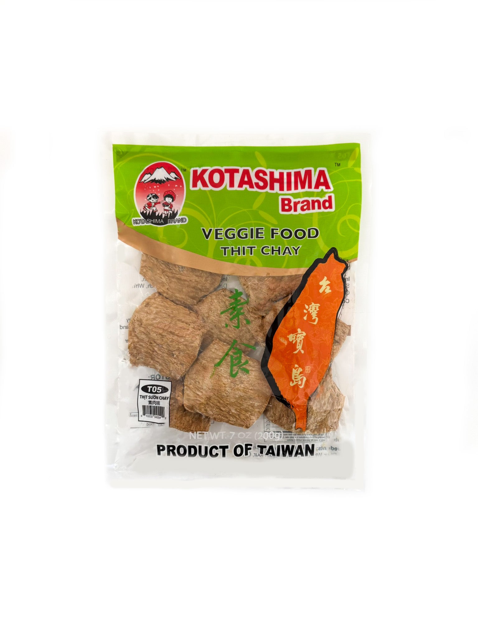 Kotashima vegetarian pork chop front package plant-based meat Asian protein 7 oz product of taiwan