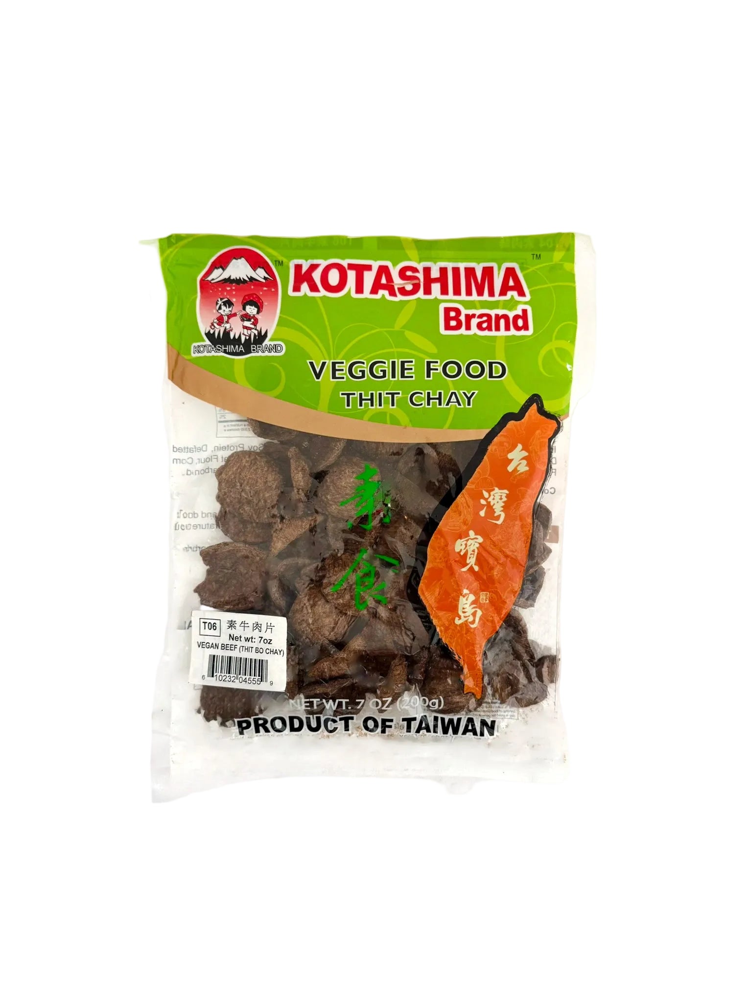 Kotashima vegetarian beef plant-based mock meat soy protein Asian stir fry braise meat alternative 7 oz product of taiwan