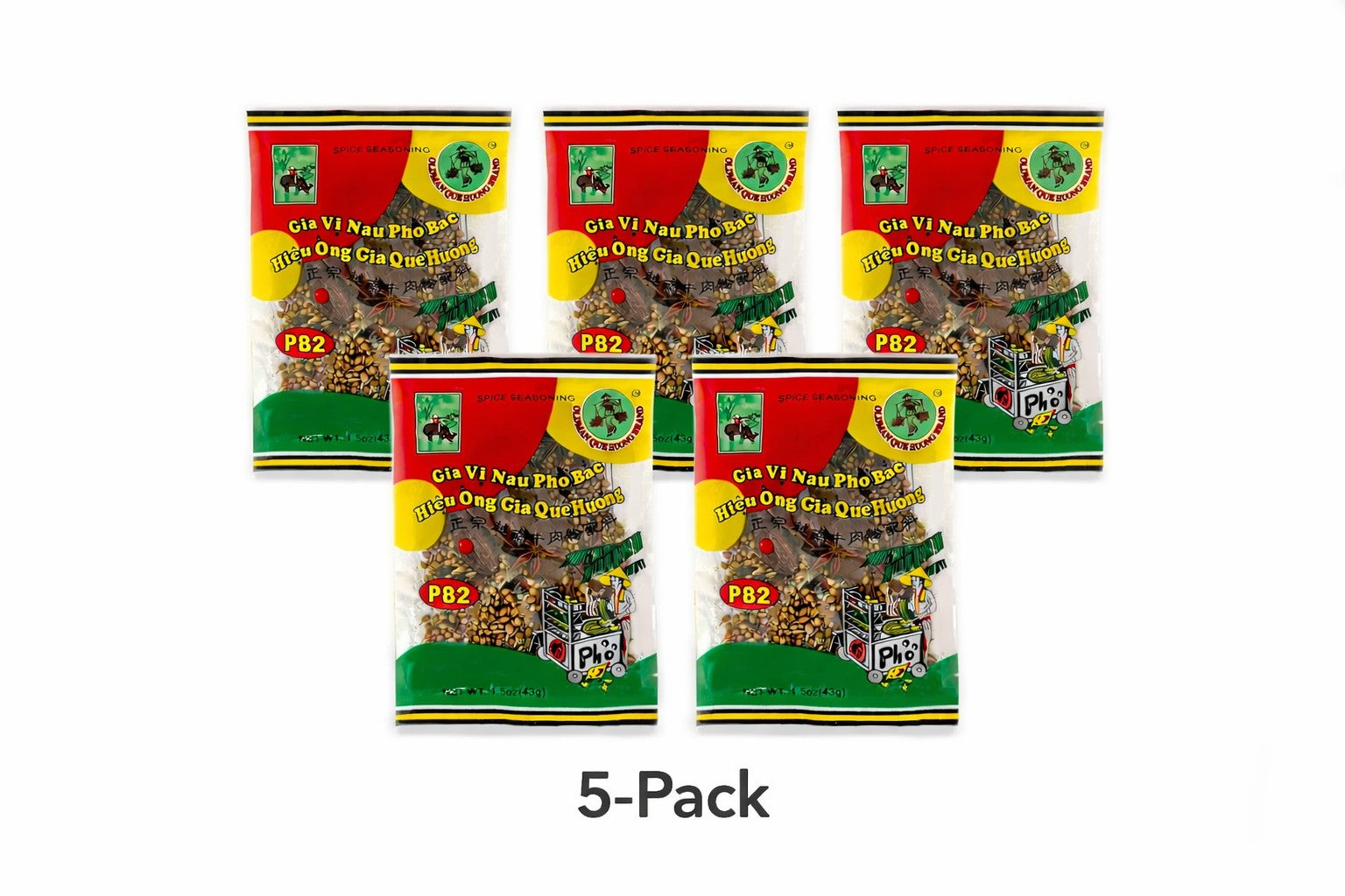 Oldman Que Huong Pho spice Seasoning for 5 pack pho ga Vietnamese beef noodle soup